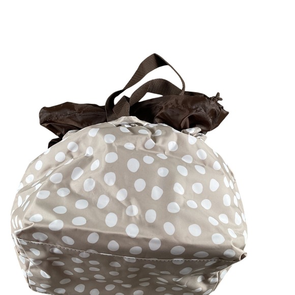 Thirty One Cinch It Up Thermal Tote Lunch Bag Lotta Dots Beige Brown‎ - Picture 3 of 6